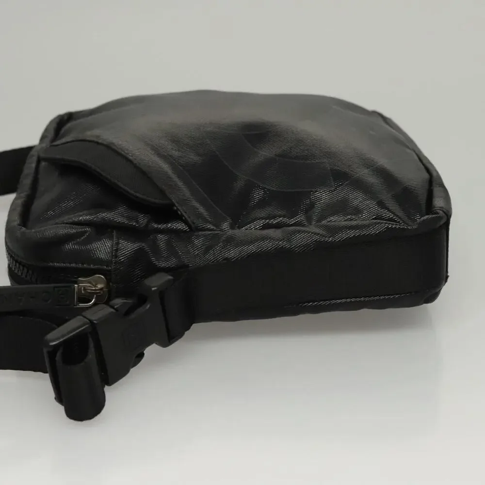 Chanel Coated Canvas Sports Shoulder Bag Black